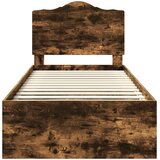  Krevetna konstrukcija s uzglavljem Dimljeni hrast 75 x 190 cm | shoptok.hr