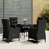vidaXL 5-dijelni vrtni bistro set od poliratana crni Cijene