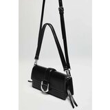 Marisse Shoulder Bag With Silver Buckle, Black | Shoptok.si