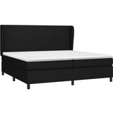  Box spring postelja z vzmetnico črn 200x200 cm blago, (20761084) | Shoptok.si
