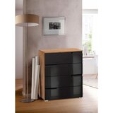 MID.YOU KOMODA, črna, barve hrasta | Shoptok.si