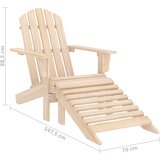  Vrtna stolica Adirondack od masivne jelovine s otomanom | shoptok.hr