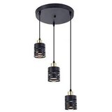 Luster na sajli ELEN 3xE27/35W/230V, prečnik 29 cm, crna/zlatna Cene