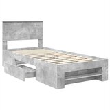  Krevetna konstrukcija s uzglavljem Betonski sivi 100 x 200 m | shoptok.hr