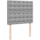 vidaXL Otomanski posteljni okvir z vzmetnico siv 120x190 cm blago | Shoptok.si