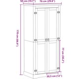  Ormar Corona 76 x 50 x 170 cm od masivne borovine | shoptok.hr