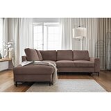 Miuform Smeđa sklopiva kutna garnitura od samta (s lijevim kutom) Lofty Lilly – | shoptok.hr