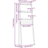  Stalak za kupaonicu sivi 63,5 x 32 x179 cm od masivne borovine | shoptok.hr