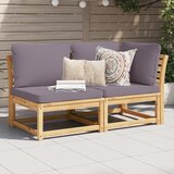 Maison Chic Seti vrtnega pohištva - Vrtna garnitura - Vrtni pohištvo set 2-delna z blazinami trden akacijev les, (21809282) | Shoptok.si