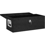  Kutija za pohranu crna 70 x 31 x 27 cm aluminijska | shoptok.hr