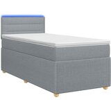  Boxspring krevet s madracem Svjetlosiva 100 x 200 cm Tkanina | shoptok.hr