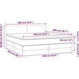  Box spring postelja z vzmetnico temno rjava 180x200 cm blago, (20893266) | Shoptok.si