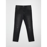 Sinsay Slim fit traperice s poderanim detaljima i ispranim efektom | shoptok.hr