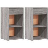 Furnova Nočna omarica 2 kosa siva sonoma 35x34x65 cm inženirski les, (21925796) | Shoptok.si