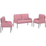 vidaXL Sedežne garniture 3 pcs Roza 115 x 56 x 80 cm Vezani les, (5000155196) Cene