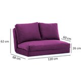  Vijolična raztegljiva sedežna garnitura 120 cm Taida – Cene