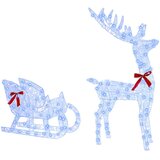  Reindeer vuče saonice Plava 70 x 24 x 128 cm Akril Slike