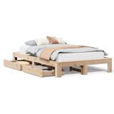 Maison Chic Posteljni okvir - Dvoposteljna postelja - Zakonska postelja brez vzmetnice 120x190 cm trdna borovina-J10453, (21770972) | Shoptok.si