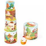 Janod® aktivnostna piramida z leseno igračko chicken | Shoptok.si