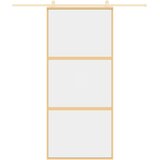 Klizna vrata zlatna 90 x 205 cm prozirno staklo ESG i aluminij | shoptok.hr