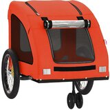Prikolica za bicikl za ljubimce narančasto-siva tkanina/željezo | shoptok.hr