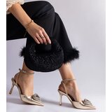 Gemre Gold slingback stilettos embellished with rhinestones Isoda | ePonuda.com