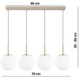 Brilagi Luster na sajli MILO 4xE27/60W/230V bež/zlatna | Eponuda.com