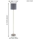 Eglo 95166 - Stojeća lampa PASTERI 1xE27/60W/230V | Eponuda.com