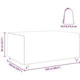 vidaXL Navlaka za vanjski namještaj Crna 220 x 150 x 85 cm 600D | shoptok.hr