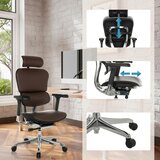 MID.YOU Pisarniški Stol Ergohuman, Temno Rjava | Shoptok.si