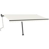  Tenda na ručno uvlačenje s LED svjetlima 400 x 350 cm krem | shoptok.hr