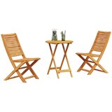  Sklopivi bistro set 3 pcs Smeđa Čvrsto drvo akacije | shoptok.hr