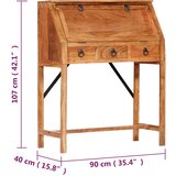 vidaXL Pisaći stol od masivnog bagremovog drva 90 x 40 x 107 cm | shoptok.hr