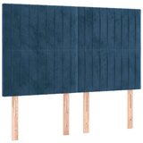  S oprugama i madracem tamnoplavi 140x200 cm baršunasti | shoptok.hr