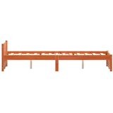  Konstrukcija postelje Voščeno rjava 140 x 190 cm Trdna borovina | Shoptok.si
