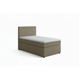 MID.YOU BOXSPRING POSTELJA 90 cm x 200 cm , tekstil, leseni material peščene barve | Shoptok.si