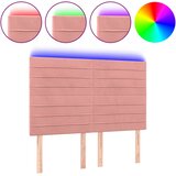  LED uzglavlje ružičasto 144x5x118/128 cm baršunasto | Eponuda.ba