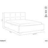 Makamii Tamno zeleni baršunasti tapecirani bračni krevet s prostorom za odlaganje s podnicom 140x200 cm Hiko – | shoptok.hr