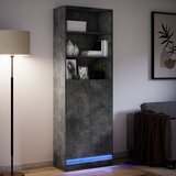  Visoka komoda LED siva betona 69x32,5x200 cm konstruirano drvo | shoptok.hr
