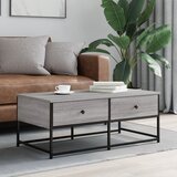  Stolić za kavu siva boja hrasta 100x51x40 cm konstruirano drvo | shoptok.hr