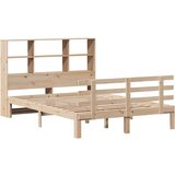 vidaXL Knjižna postelja brez vzmetnice 140x190 cm trdna borovina | Shoptok.si