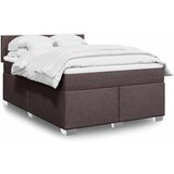 vidaXL Krevet s oprugama i madracem tamnosmeđi 140 x 190 cm od tkanine Cijene