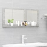 vidaXL Kopalniško ogledalo betonsko sivo 90x10,5x37 cm iverna plošča | Shoptok.si