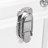 Kovčeg za šminku 37 x 24 x 40 cm srebrni aluminijski | Eponuda.com