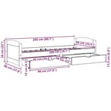 vidaXL Dnevni krevet s 2 ladice bez madraca "IRUN" crni 90x200 cm | shoptok.hr