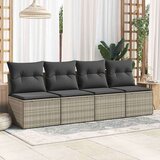 vidaXL 4-dijelni set vrtnih sofa s jastucima od poliratana i bagrem | shoptok.hr