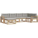 vidaXL Zunanja garnitura za sedenje 5 pcs Bela in svetlo siva, (5000281258) | Shoptok.si