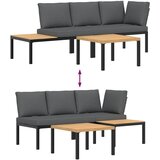  3-dijelni set vrtnih sofa s jastucima crni aluminijski | shoptok.hr