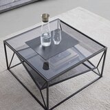 Premium Living klubska miza angel steklo v sivi barvi | Shoptok.si