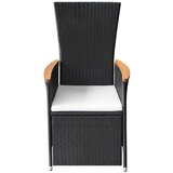  9-dijelni vrtni blagovaonski set s jastucima crni Crna | shoptok.hr